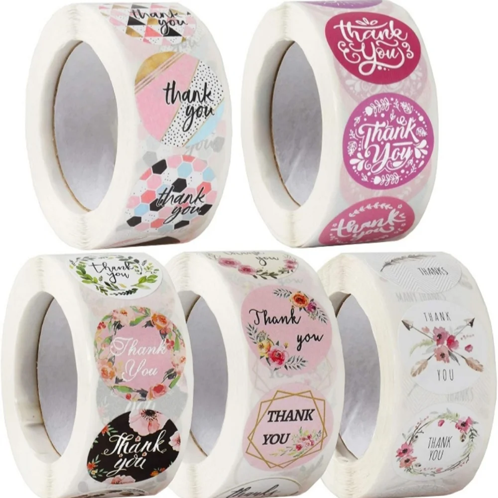 100 Pieces Mixed Variety Thank You Stickers